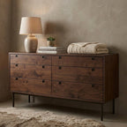 LH102 - Solid Acacia 6 Drawer Dresser