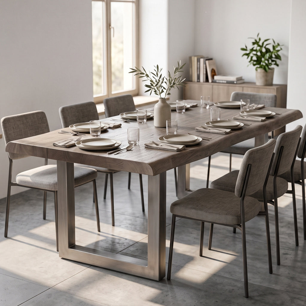 DT10 - Solid Acacia Live Edge Dining Table
