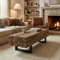 WS48 - Reclaimed Wood on Metal Legs Coffee Table
