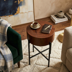 LH238 - Solid Acacia Block Side Table