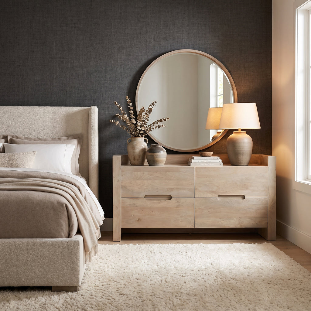 LH56 - Solid Wood 4 Drawer Dresser