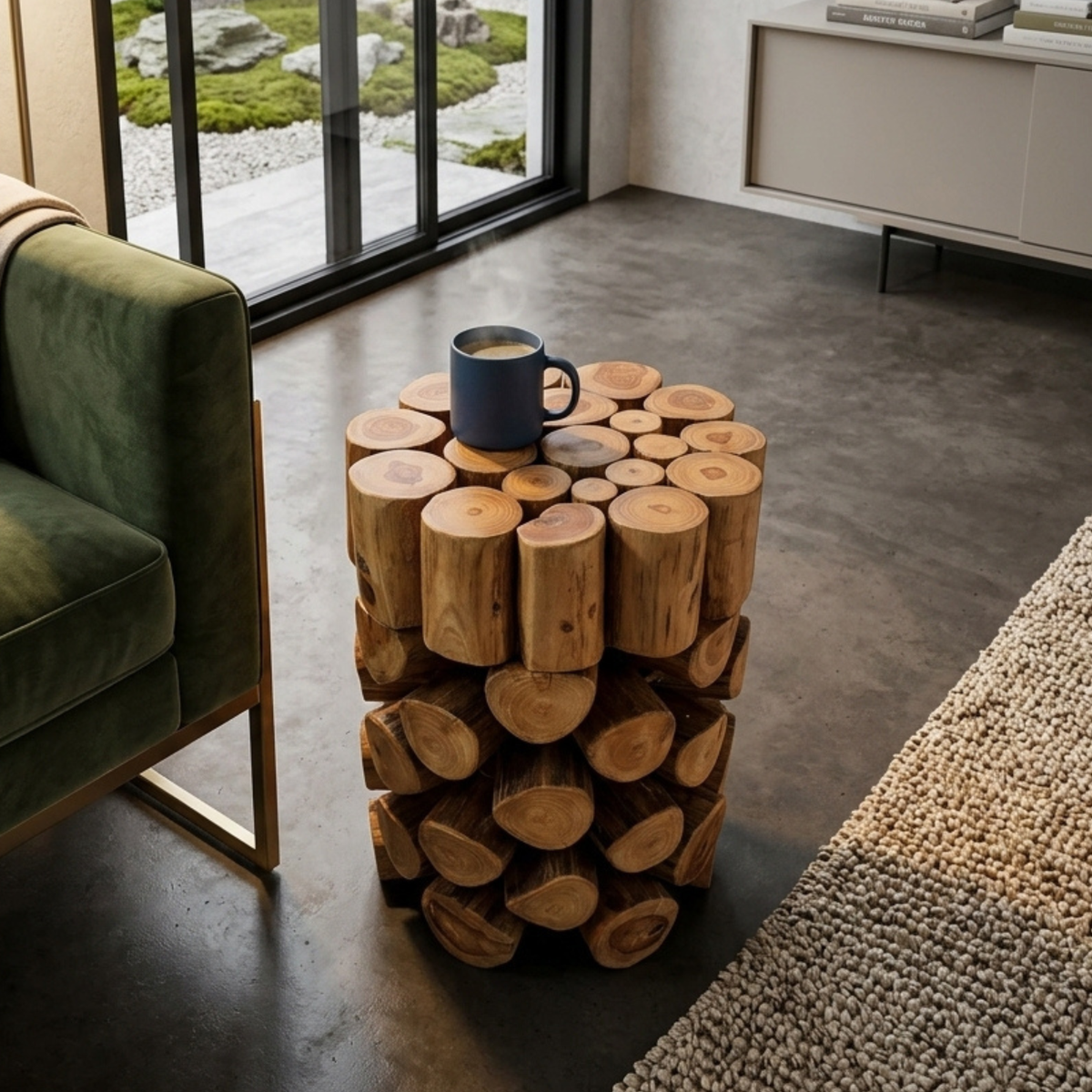 WS17 - Teak Root Pineapple Style Stool