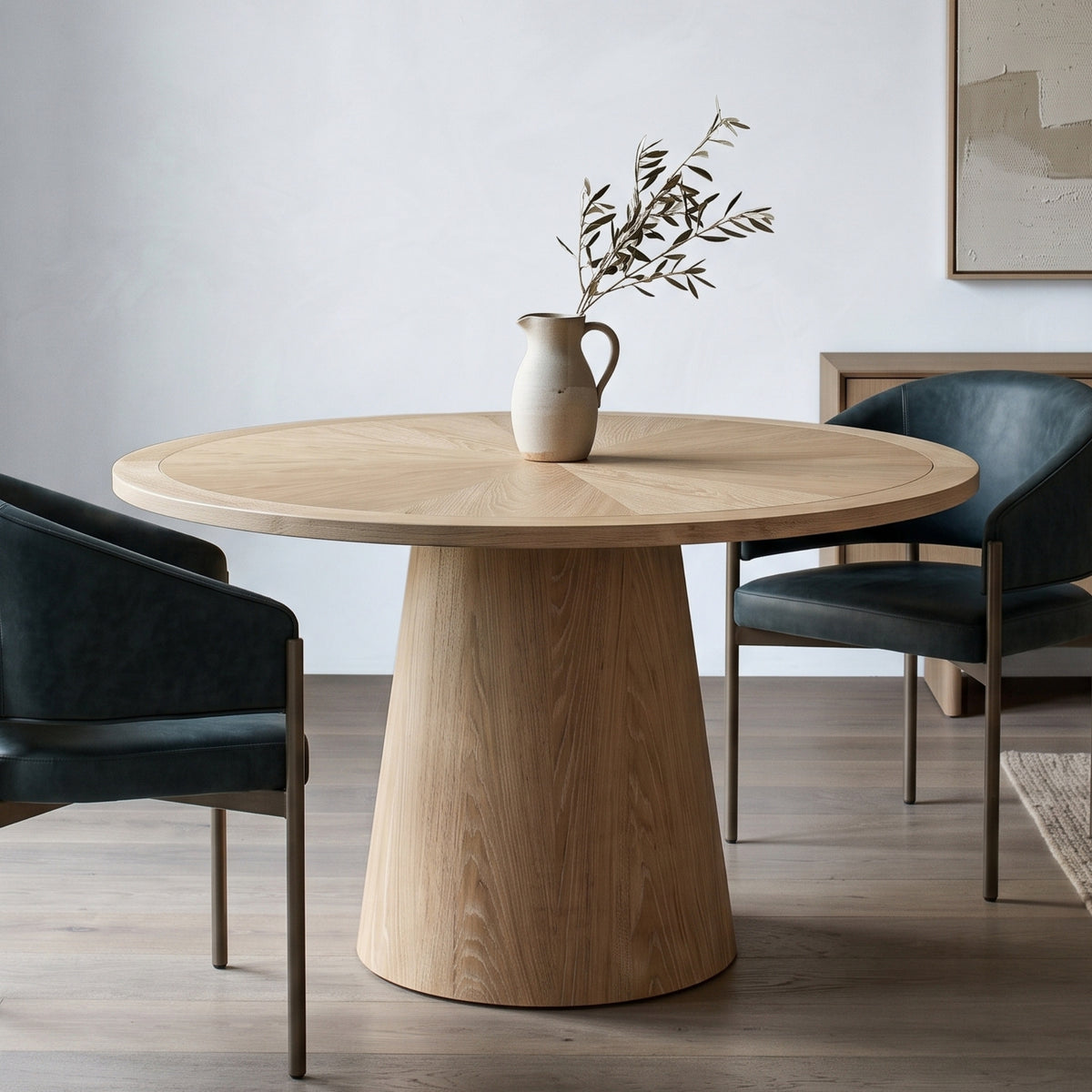 DT12 - Modern Round Pedestal Dining Table