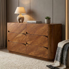 LH24 - Distressed Acacia 6 Drawer Dresser