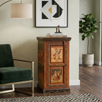 WS42 - Antique Hand-Painted Shreenathji Cabinet