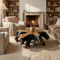WS12 - Teak Root Coffee Table with Black Stain