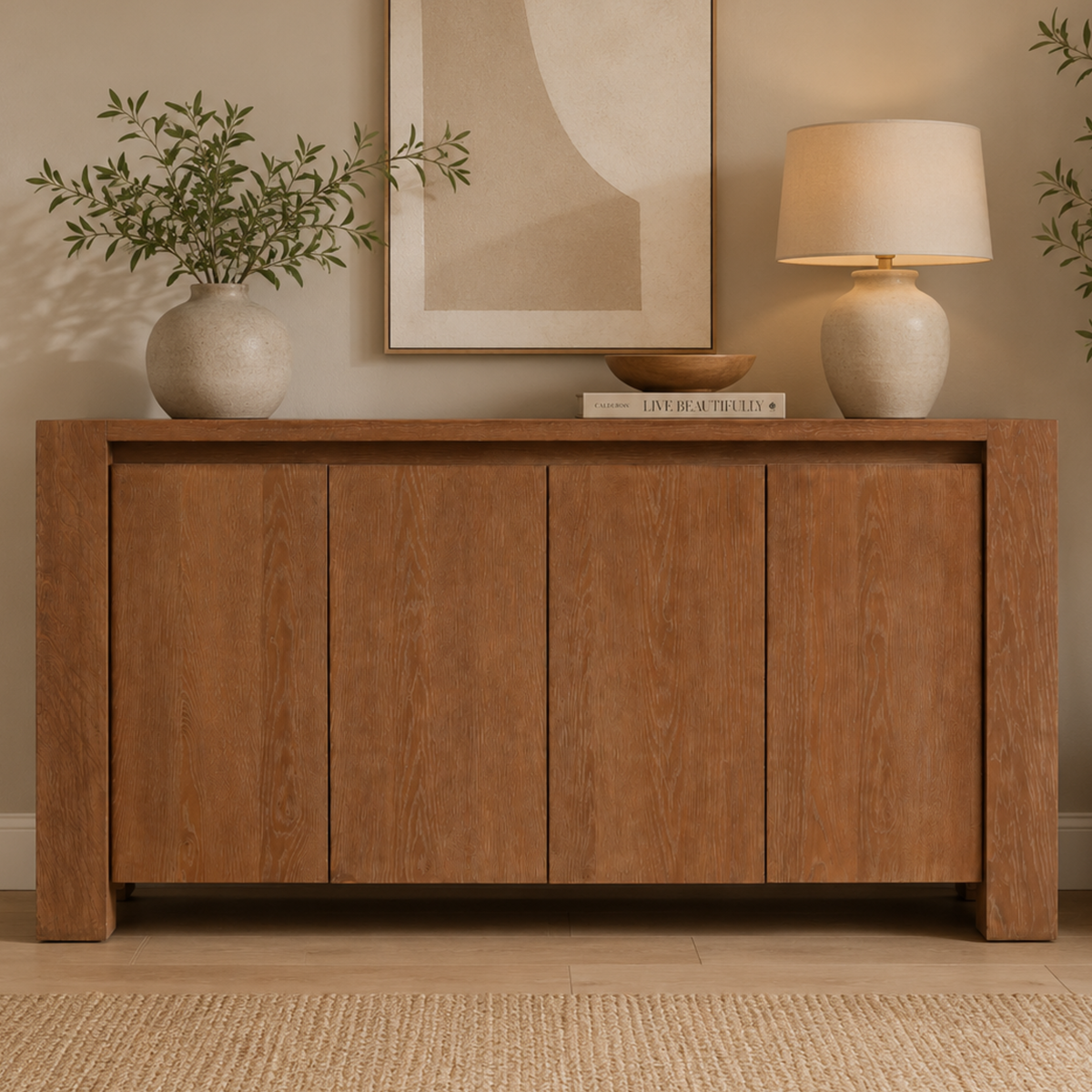 BS21 - Solid Wood Column Buffet