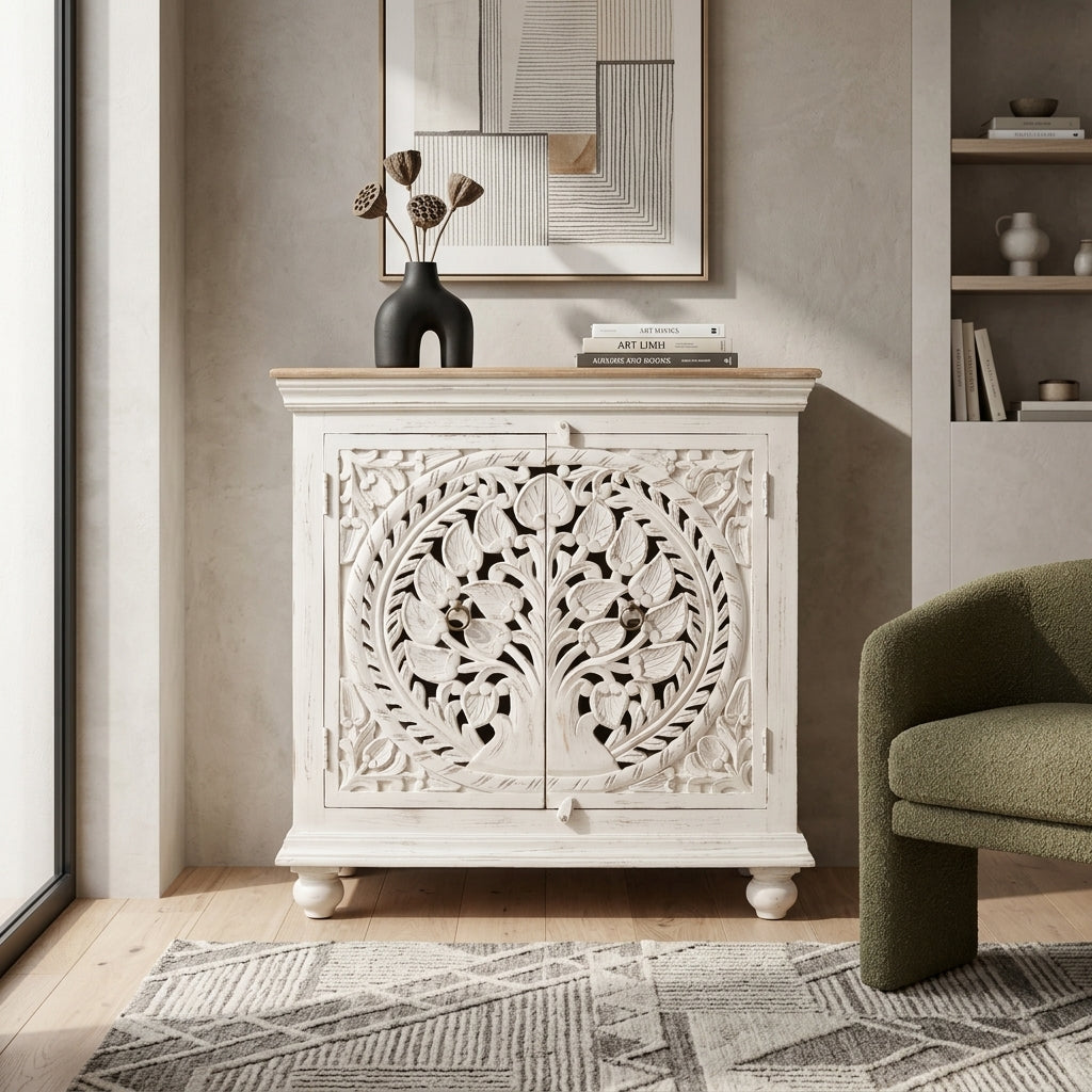 CA03 - Reclaimed Wood Painted Cabinet