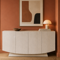 BS06 - Solid Wood Curve White Finish Buffet