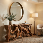 WS4N - Natural Teak Root Console Table