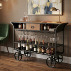 BC10 - Reclaimed Wood Bar Cart