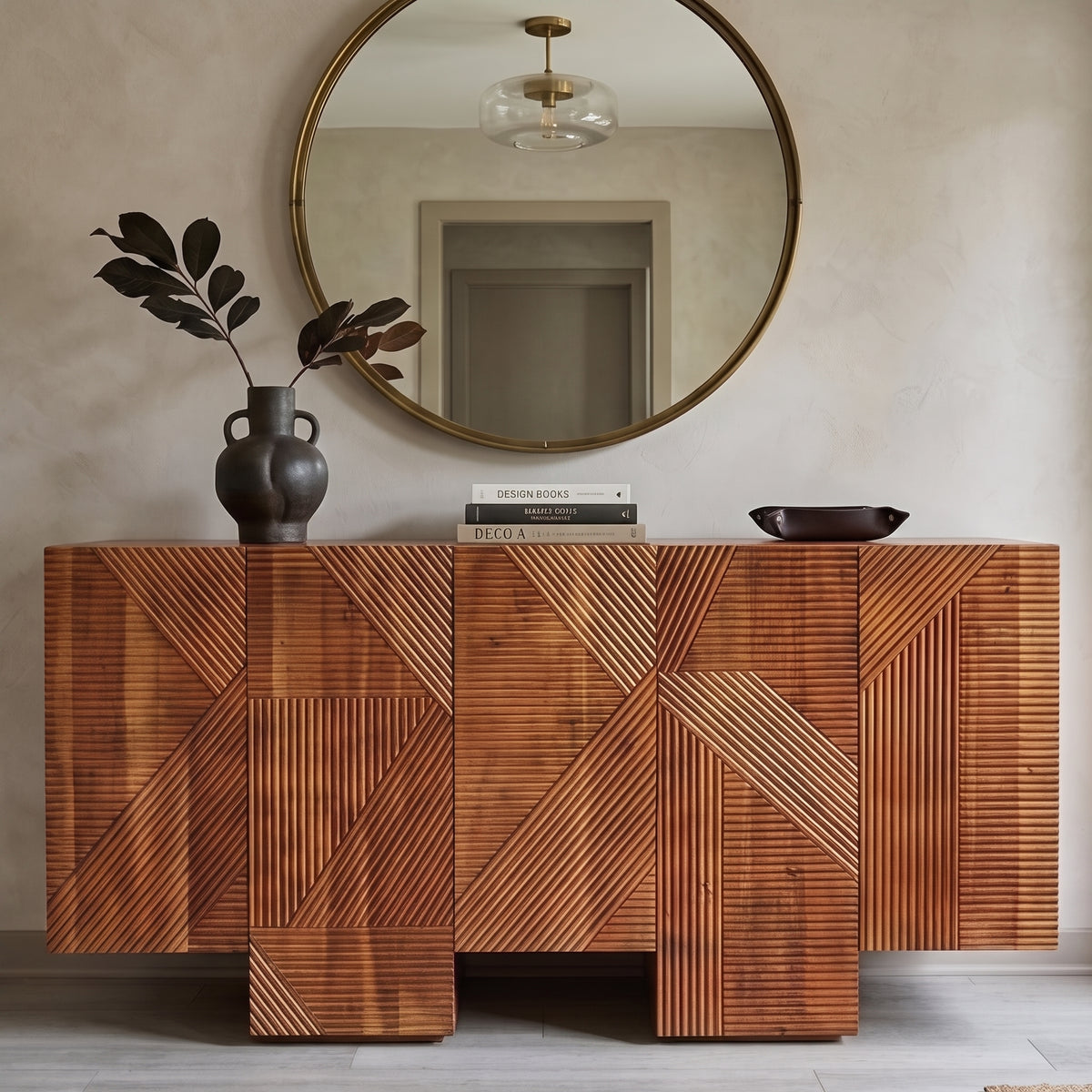 BS01 - Fluted Solid Acacia Buffet