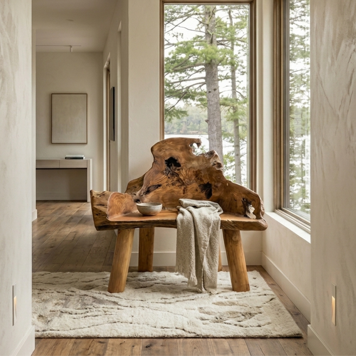 WS14 - Teak Root 1 Seat Bench