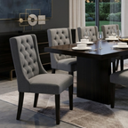 CH01 - Linen Upholstered Tufted Dining Chair
