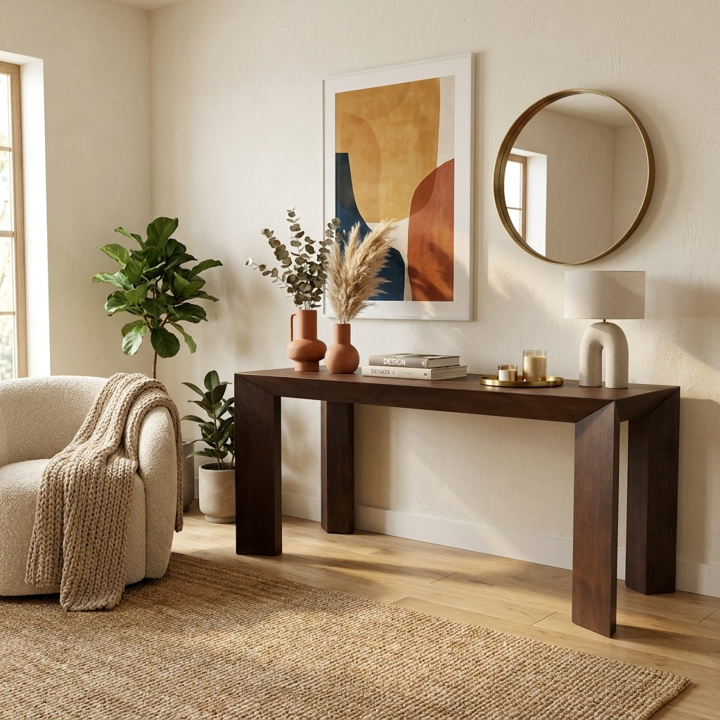WS113 - Solid Acacia Console Table