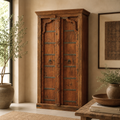 WS105 - Reclaimed Wood Armoire with Handcrafted Iron Detailing