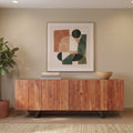 BS24 - Solid Acacia Engraved Buffet