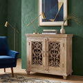 WS16 - Reclaimed Wood 2-Door Cast Iron Fitted Cabinet