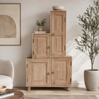 WS263356 - Teak Wood Antique Panel Armoire