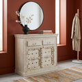 WS1582 - Solid Wood Hand-Carved 2-Door 2-Drawer Cabinet