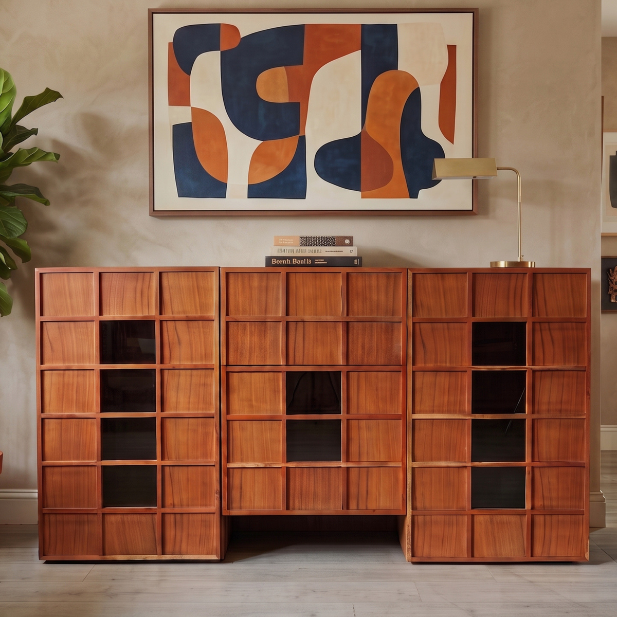 BS07 - Solid Acacia with Glass Buffet