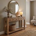WS69 - Reclaimed Wood Antique Carved 3-Drawer Console
