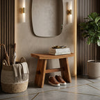 WS10 - Teak Root Japanese Stool
