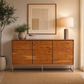 BS19 - Solid Acacia with Metal Base Buffet