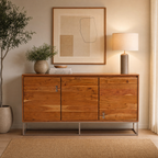 BS19 - Solid Acacia with Metal Base Buffet