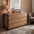 LH74 - Solid Wood 6 Drawer Dresser