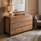 LH74 - Solid Wood 6 Drawer Dresser