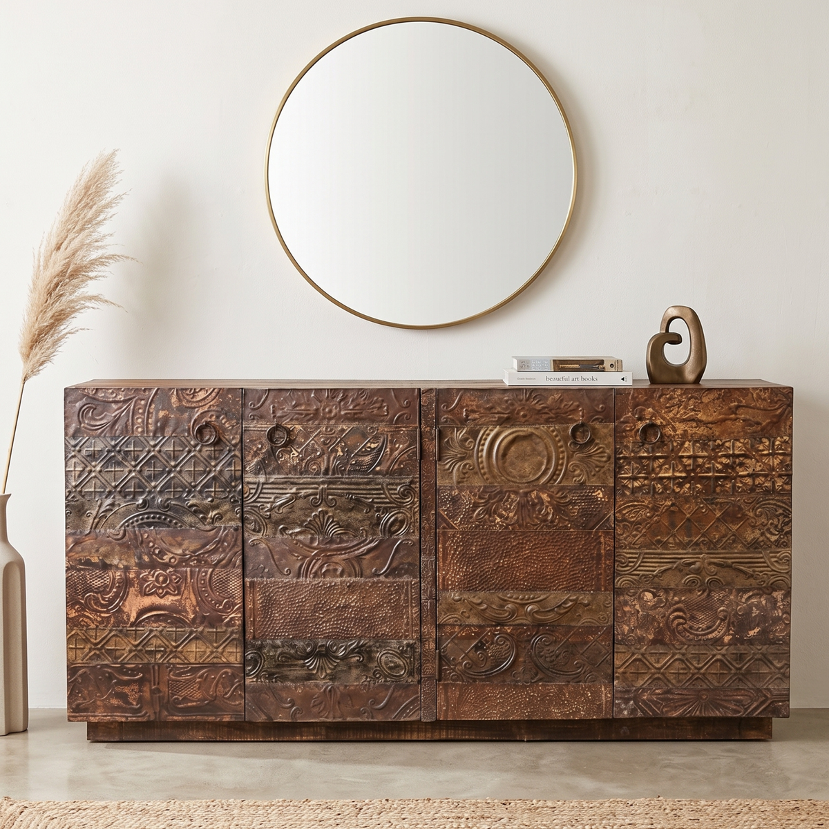 BS20 - Reclaimed Wood Antique Tile Buffet