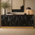 BS05 - Solid Wood Black Finish Buffet