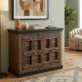 WS75 - Reclaimed Wood Metal-Fitted Antique 2-Door Buffet