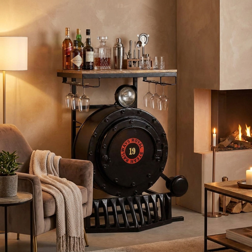 BC23 - Vintage Rail Engine Bar Table
