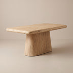 DT07 - Solid Acacia Wood Pedestal Dining Table