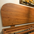 LH54 - Solid Acacia Platform King Bed with Slats