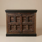 WS75 - Reclaimed Wood Metal-Fitted Antique 2-Door Buffet