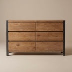 LH74 - Solid Wood 6 Drawer Dresser