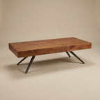 W015 - Solid Acacia Beam Style Coffee Table