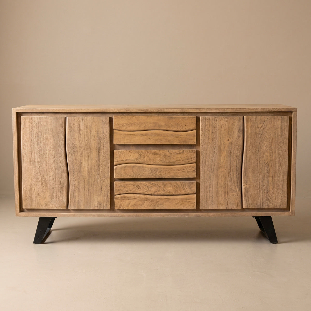 BS16 - Solid Acacia on Metal Legs Buffet