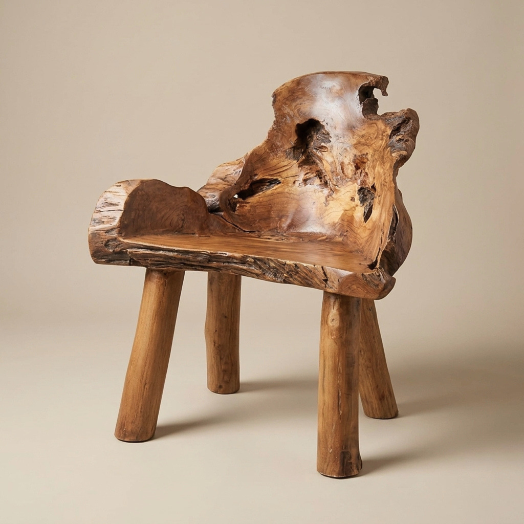 WS14 - Teak Root 1 Seat Bench