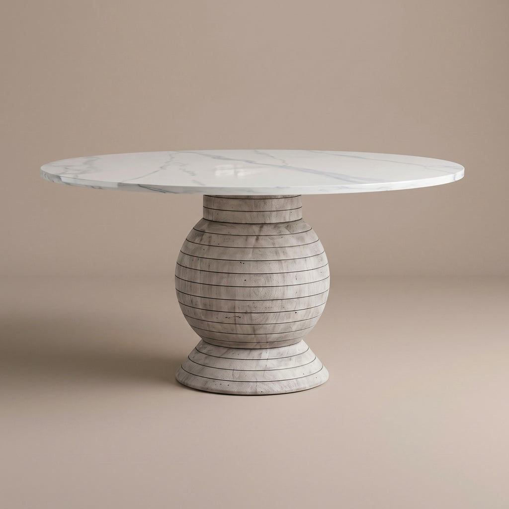 DT04 - Round Sintered Stone Dining Table