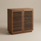 WS126 - Solid Wood Fluted 2-Door Cabinet