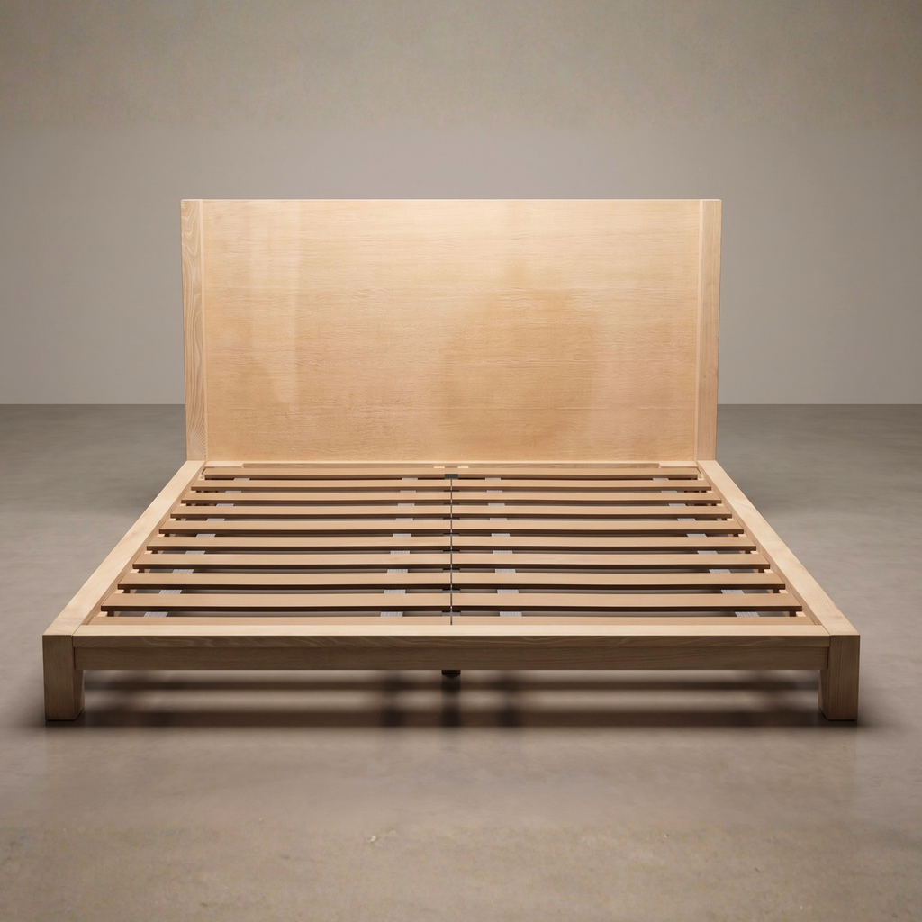 LH48 - Solid Wood Platform King Bed with Slats