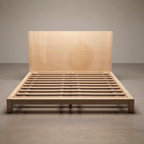 LH48 - Solid Wood Platform King Bed with Slats