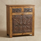 WS14 - Reclaimed Wood 2-Door 2-Drawer Antique Tile Cabinet
