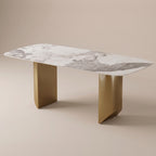 C00932 - Sintered Stone Dining Table with Double Pedestals