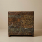 CA01 - Reclaimed Wood Antique Tile Fitted Cabinet