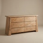 LH38 - Solid Acacia 6 Drawer Dresser